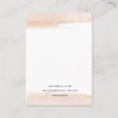 ピンクモダンミニマルと金ゴールドの収入保持者 名刺 (裏面)