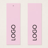 ピンクモダンミニマルのロゴビジネスつるラベル (正面&裏面)