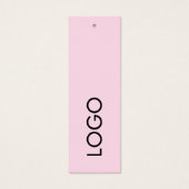 ピンクモダンミニマルのロゴビジネスつるラベル (正面)