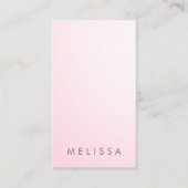 ピンクモダンミニマルプロフェッショナル垂直 名刺 (正面)
