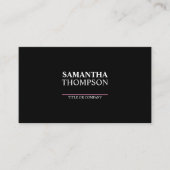 ピンクモダンミニマルプロフェッショナルQRコードブラック 名刺 (正面)