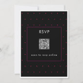 ピンクモダンミニマル40文字誕生日QR 招待状 (裏面)