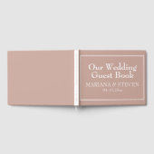 ピンクモダンミニマ結婚リスト ゲストブック (全面)