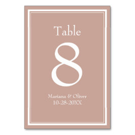 ピンクモダンミニマ結婚リスト テーブルナンバー