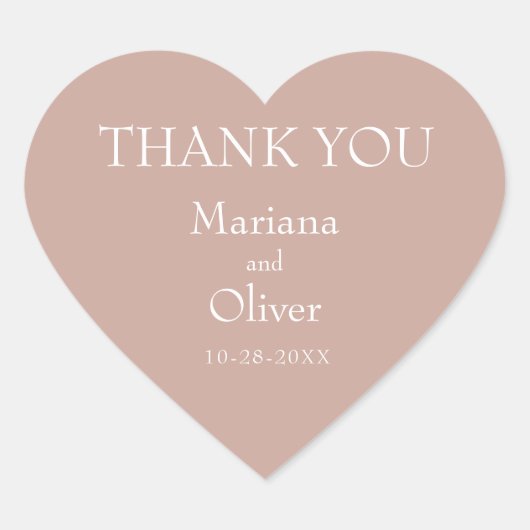 ピンクモダンミニマ結婚リスト ハートシール (正面)