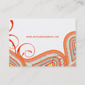 ピンクモダンミントタウペオレンジ柿結婚の プレイスカード (裏面)