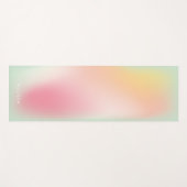 ピンクモダンミントパステルグラデーショングラディエントフィットネス ヨガマット (正面(横))