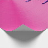 ピンクモダンメタルパープルグリッタードリップ ラッピングペーパー (角)