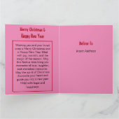 ピンクモダンメリークリスマス カード (内部)