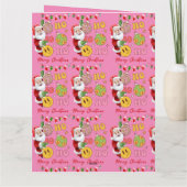 ピンクモダンメリークリスマス カード (裏面)