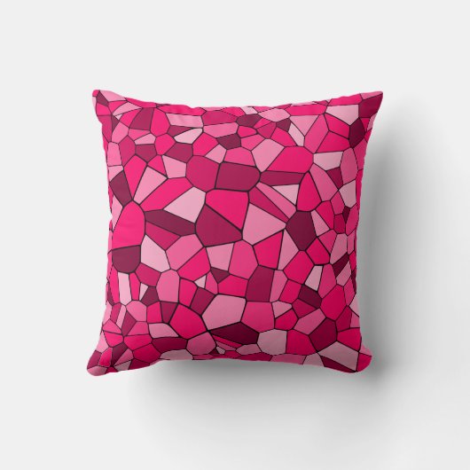 ピンクモダンモザイク模様 クッション (裏面)