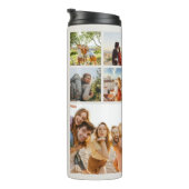 ピンクモダンモノグラパーソナライズされたム10フォトコラージュ タンブラー (回転右)