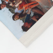 ピンクモダンモノグラパーソナライズされたム10フォトコラージュ フリースブランケット (角)