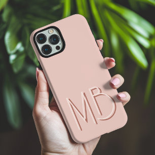 ピンクモダンモノグラムイニシャルコンテンポラリー iPhone 16 PRO MAXケース