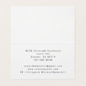 ピンクモダンモノグラムタイポグラフィスキンケア 名刺 (内部フラット)