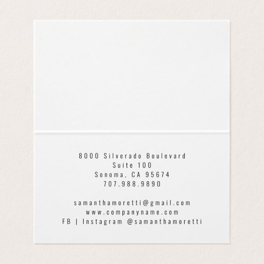 ピンクモダンモノグラムタイポグラフィスキンケア 名刺 (内部フラット)