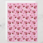 ピンクモダンラディバグベビースクラップブック紙 (正面/裏面)