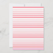 ピンクモダンラブハートバレンタインデーパーティー 招待状 (裏面)