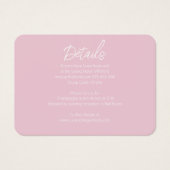 ピンクモダンラブハート結婚の情報カード (正面)