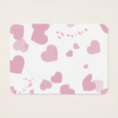 ピンクモダンラブハート結婚の情報カード (裏面)