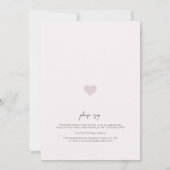 ピンクモダンラブハート結婚式招待状 招待状 (裏面)