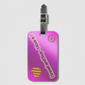 ピンクモダンラブ ラゲッジタグ (正面縦)