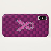 ピンクモダンリボン認識度デザイン Case-Mate iPhoneケース (裏面(横))