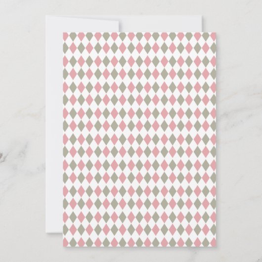 ピンクモダンレッツパーティーゴルフの誕生日 招待状 (裏面)