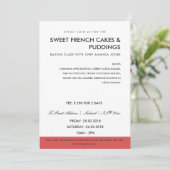 ピンクモダンレッドフォトワークショップ招待状テンプレート 招待状 (スタンド正面)