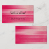 ピンクモダンレッドプロフェッショナルパーソナルシンプル 名刺 (正面/裏面)