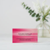 ピンクモダンレッドプロフェッショナルパーソナルシンプル 名刺 (スタンド正面)