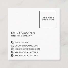 ピンクモダンレッド |ロゴ市松模様にのチェッカーボード スクエア名刺