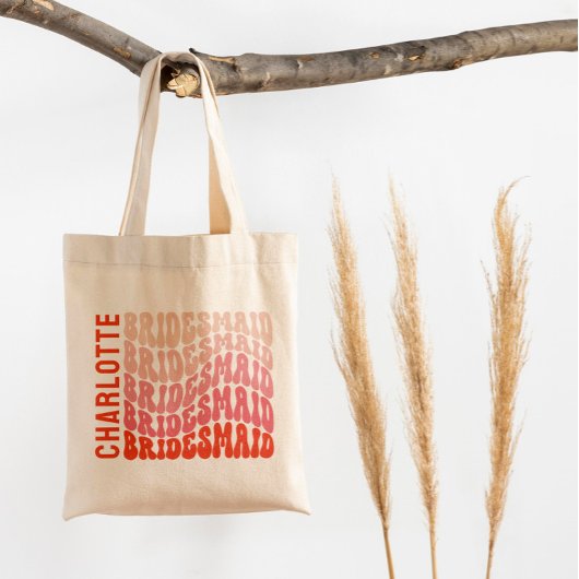 ピンクモダンレトロ60シンプルの雰囲気 トートバッグ