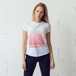 ピンクモダンレトロ60シンプルの雰囲気 Tシャツ