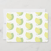 ピンクモダンレモネードレモンライムブライダルシャワー 招待状 (裏面)