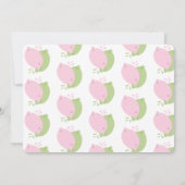 ピンクモダンレモネードレモンライムブライダルシャワー 招待状 (裏面)