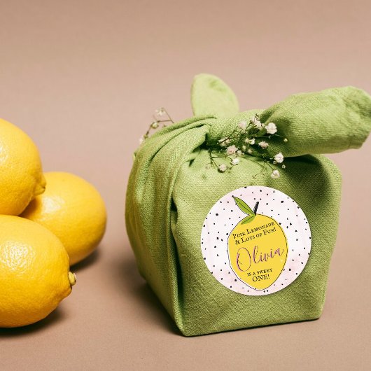 ピンクモダンレモネード1歳 ラウンドシール