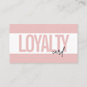 ピンクモダンロイヤリティカード、ビジネスパンチカード ロイヤリティカード (裏面)