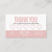 ピンクモダンロイヤリティカード、ビジネスパンチカード ロイヤリティカード (正面)