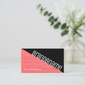 ピンクモダンロゼブラックトライアングル2色 名刺 (スタンド正面)