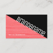 ピンクモダンロゼブラックトライアングル2色 名刺 (正面)