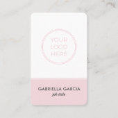 ピンクモダンロミニマルゴ走査可能名刺 名刺 (正面)