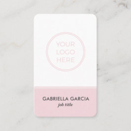 ピンクモダンロミニマルゴ走査可能名刺 名刺