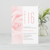 ピンクモダンローズスウィート16バースデーパーティー 招待状 (スタンド正面)