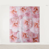 ピンクモダンローズフォトブースProp背景 タペストリー (正面)