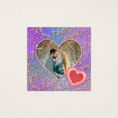 ピンクモダンローズフローラハートロマンチックなバレンタイン (正面)