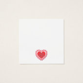 ピンクモダンローズフローラハートロマンチックなバレンタイン (裏面)