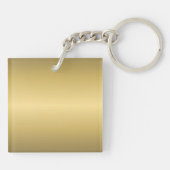 ピンクモダンローズフローラハートロマンチックなバレンタイン キーホルダー (裏面)