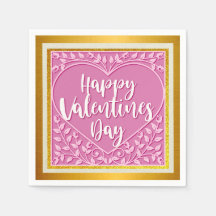 ピンクモダンローズフローラハートロマンチックなバレンタイン