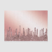 ピンクモダンローズ金ゴールドグリッター結婚ドリップ 薄葉紙 (正面)